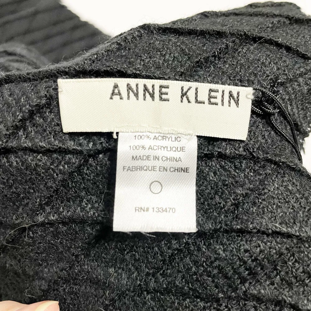 New! Anne Klein Black Diamond Pleated Wrap - Image 8