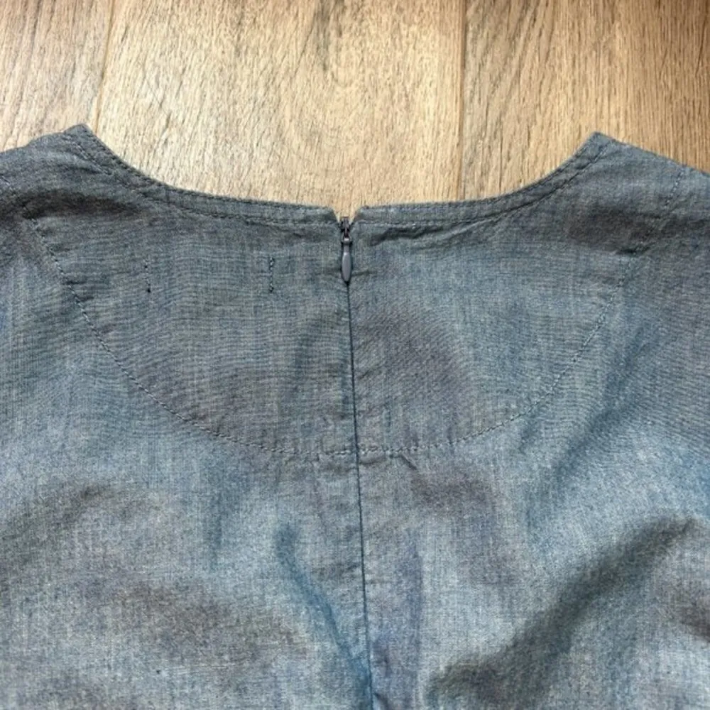 J. Crew Ruffle Chambray Jumpsuit Wide Leg 100% Cotton Size 00 Petite NWOT - Image 10