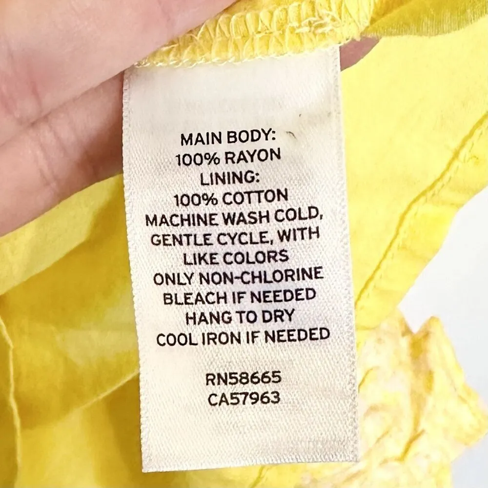 NWT BP by Nordstrom Sleeveless Yellow Smocked Waist Mini Dress - XL - Image 5