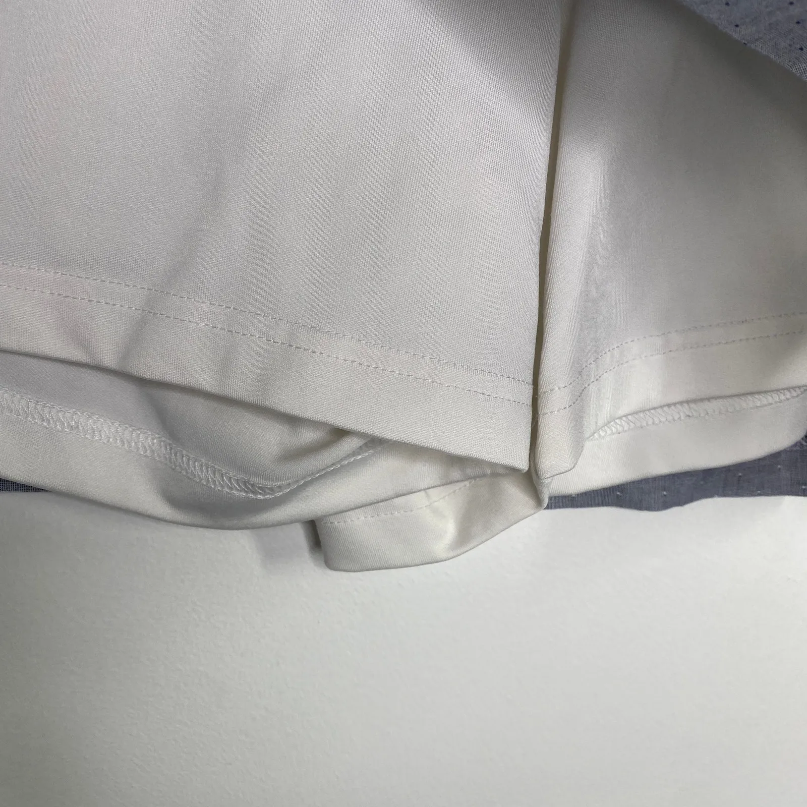 Lady Higgins Casual Skirt Woven Gray Blue Skort Lined Mini Womens Size 8 - Image 5