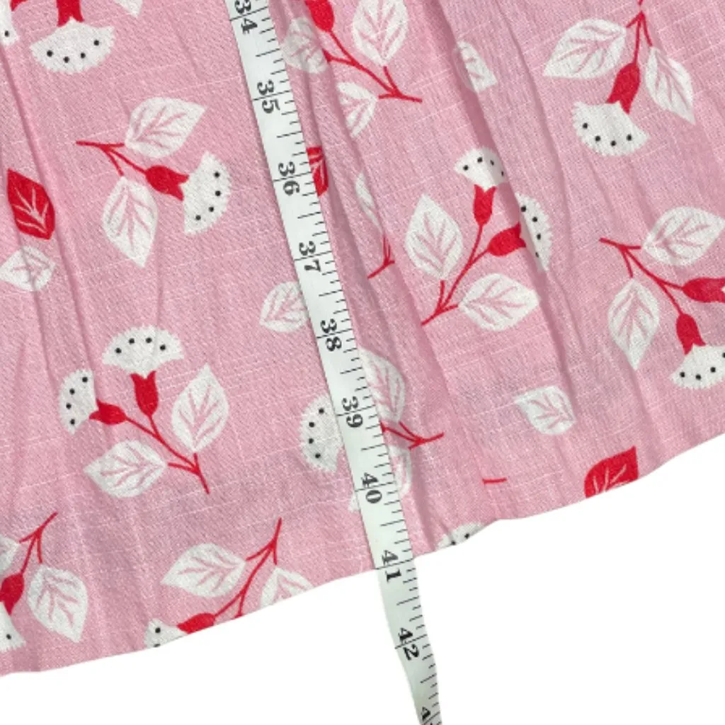 Anne Klein Women's Floral Linen Belted Pleated Lined Shirtdress Summer Sz 12 - Image 8