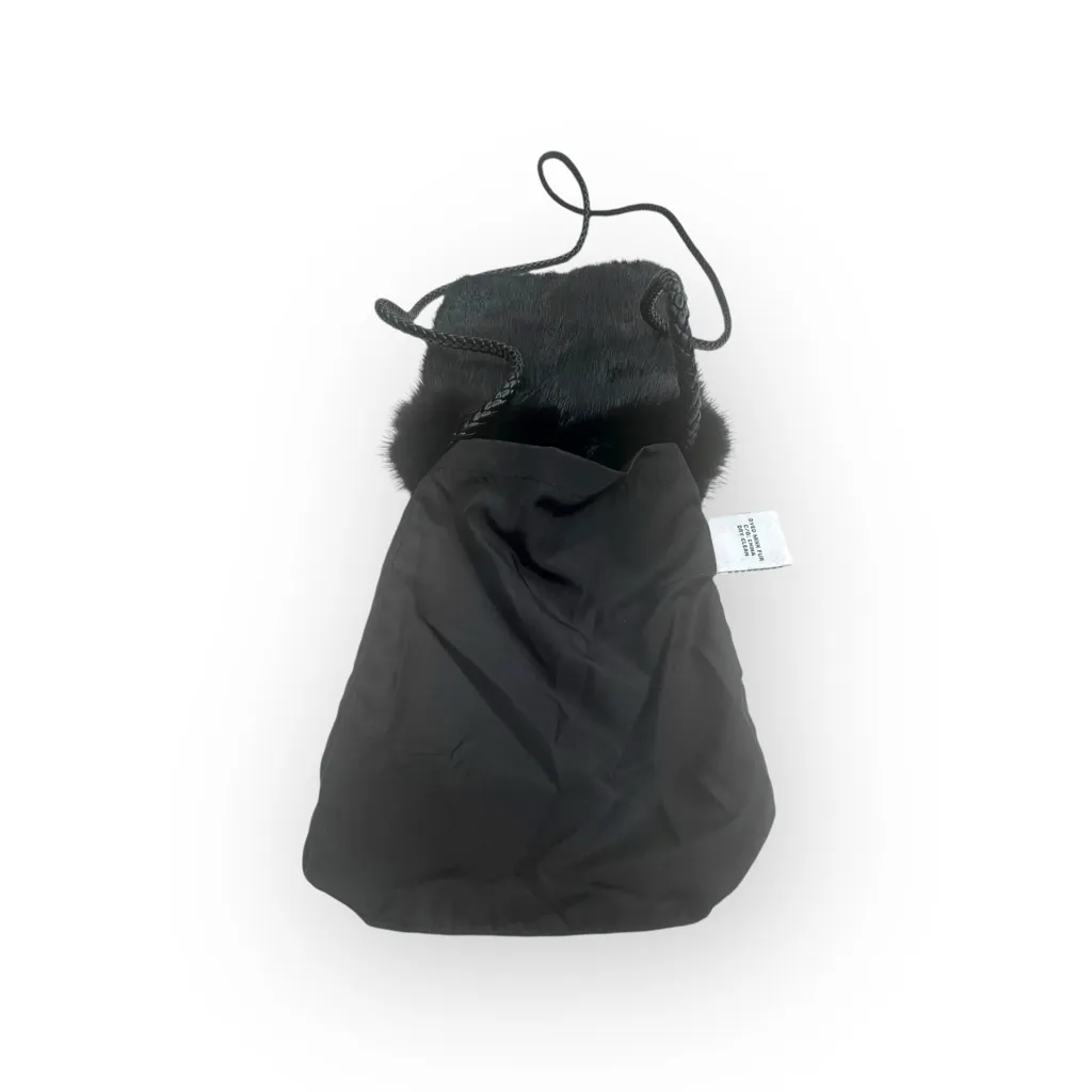 new The Cashmere Project ✽ Dyed Mink Braided Strap Crossbody Mini Bag ✽ Black ✽ - Image 9