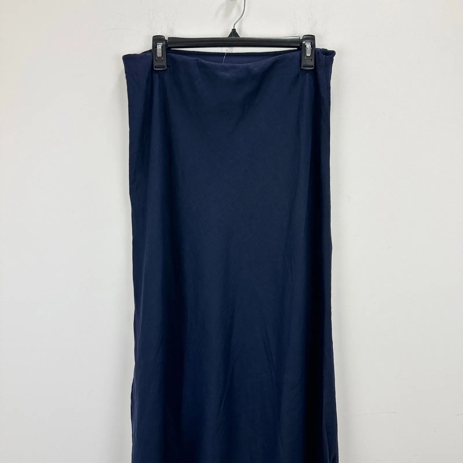 Madewell Linen Maxi Slip Skirt Juniper Berry Navy Minimalist Classic US 14 NWT - Image 14
