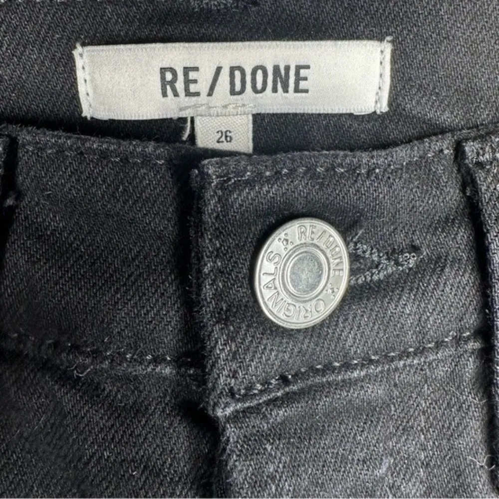 RE/DONE 90’s Originals High Waist Ankle Crop Jeans Black Size 26 - Image 8