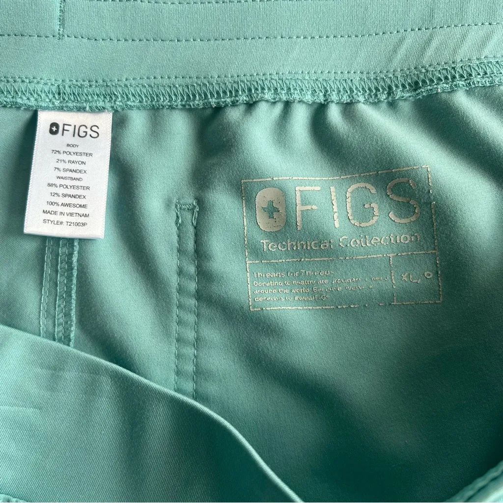 Figs Scrub Set Seaglass PO 1403 Rafaela Top / Livingston Scrub Pants Size XL / P - Image 10
