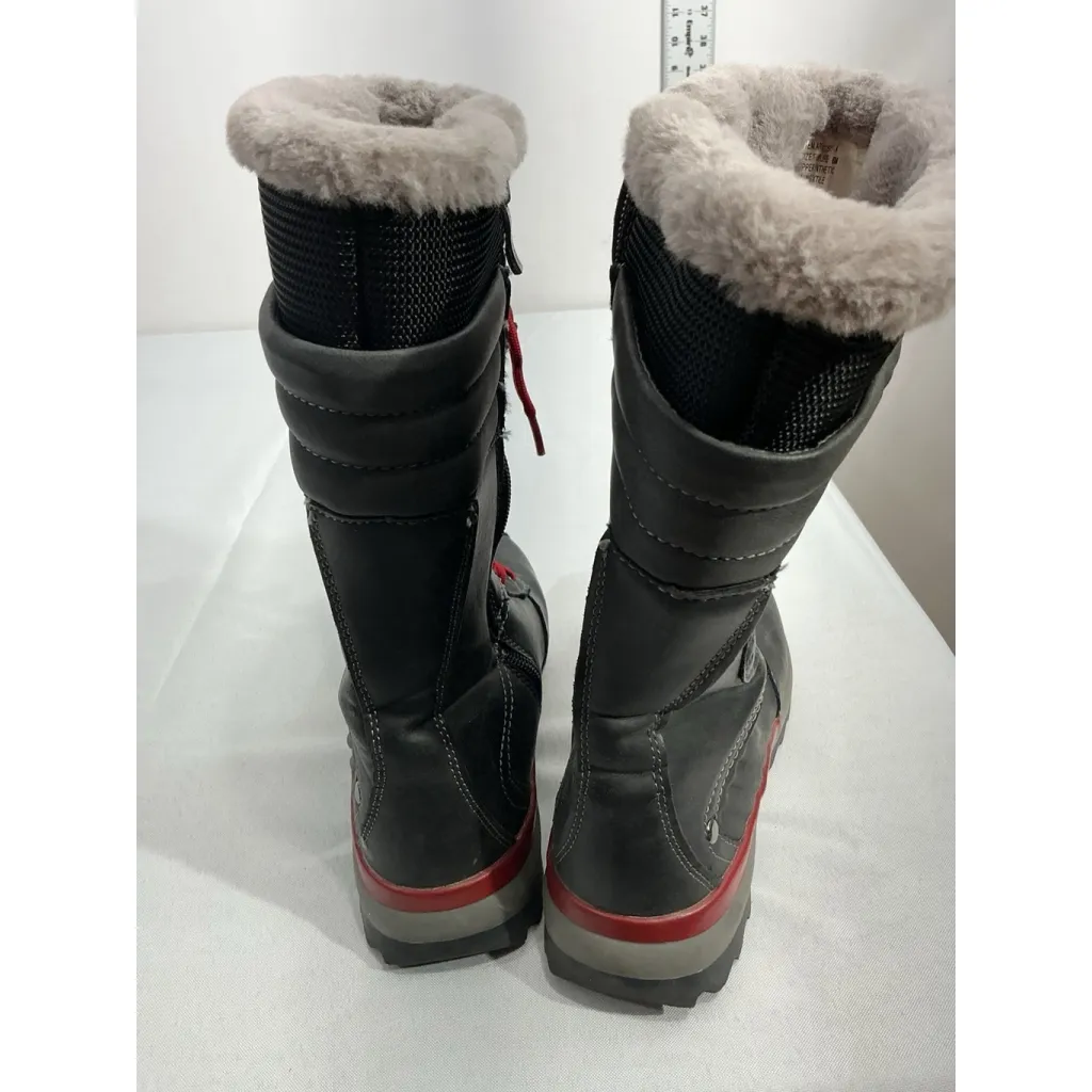 Womans Aquatherm Canada Jissika Size 6 M Zip Up Lace Up Lined Gray Boots Midcalf - Image 5