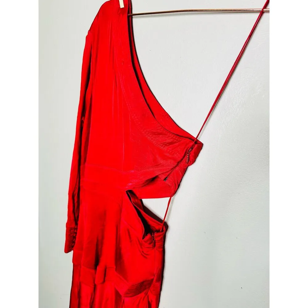 ALEXIS Jovanna Red One Shoulder Neckline Asymmetrical Hemline Gown Dress XL - Image 7