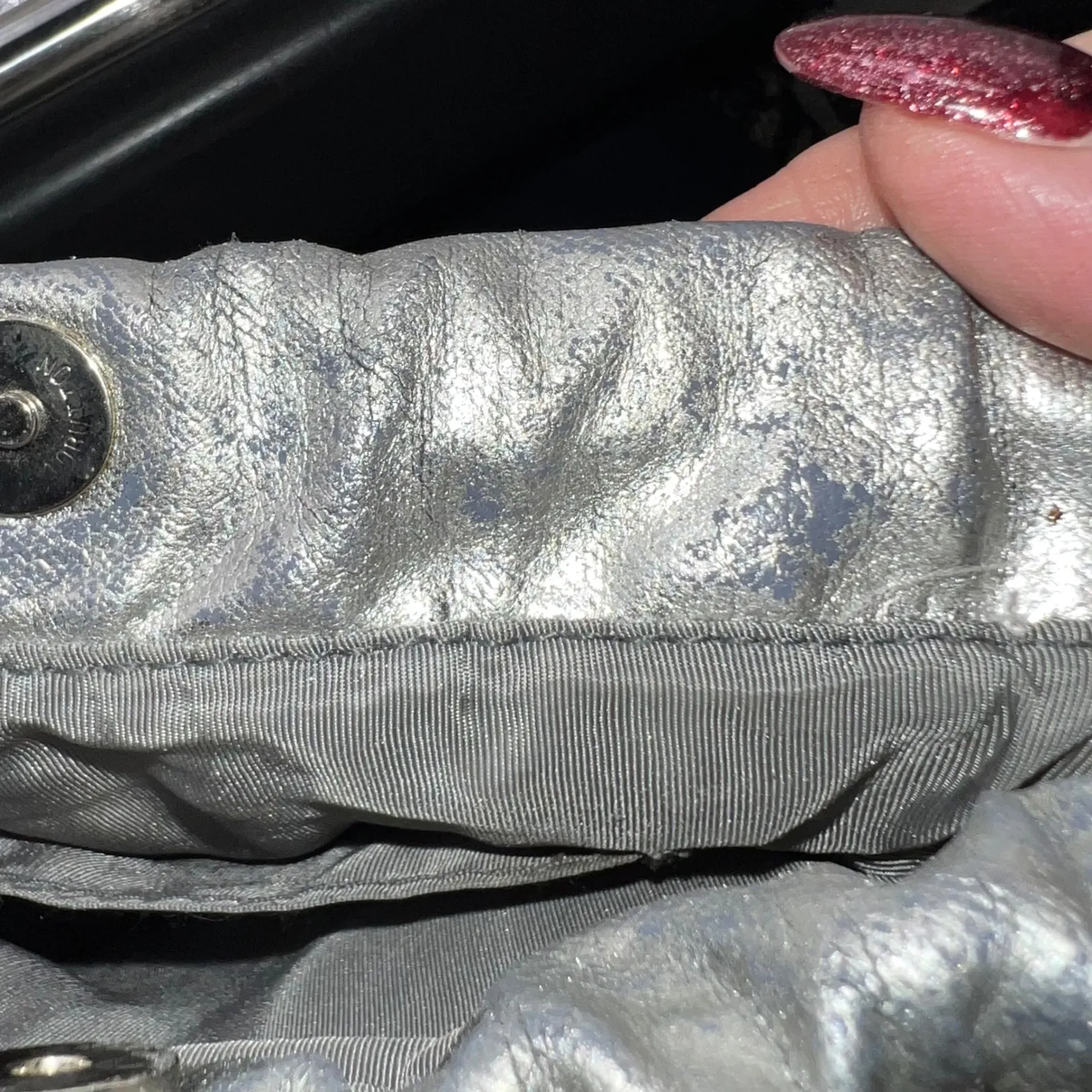 Whiting and Davis International Vintage Mesh Crossbody Bag Purse Silver - Image 10