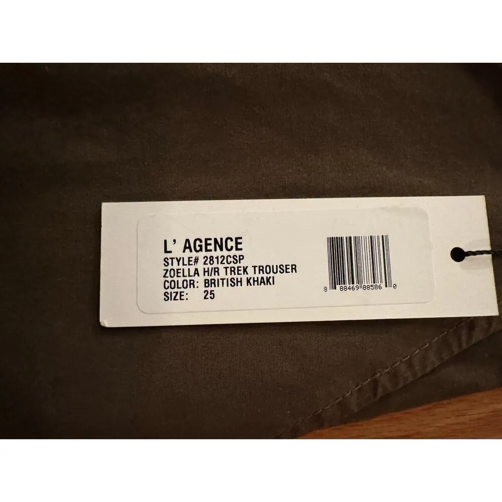 L'AGENCE Women's Zoella High-Rise Stretch Cotton Crop Cargo Pants (New) - Image 5