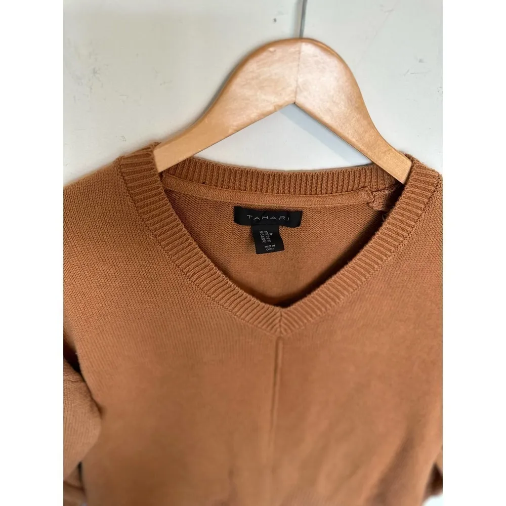 TAHARI Brown Fall Sweater​​​​​​​​​​​​ - Image 4