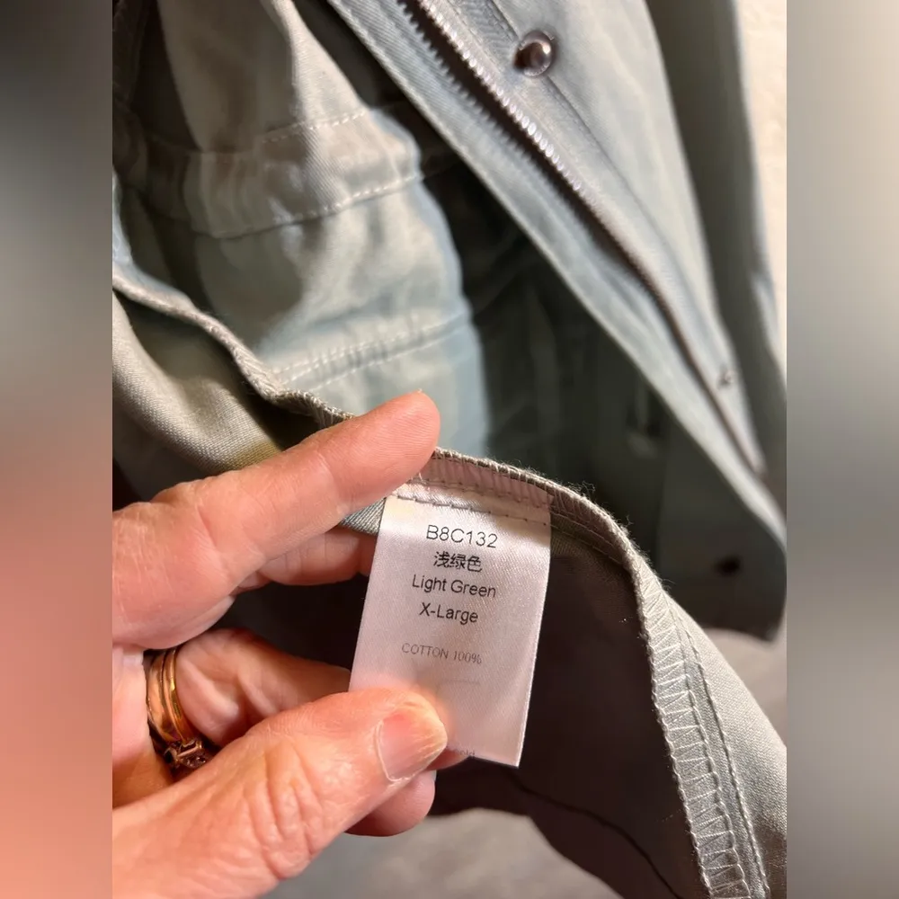 Women's Light Sage Green Utility Jacket NWOT Gray Size undefined - Image 11