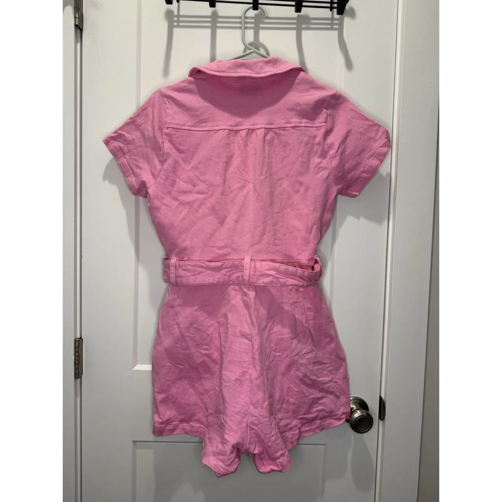 Show Me Your Mumu Outlaw Romper Women’s Large Bubblegum Pink Belted Stretch - Image 5