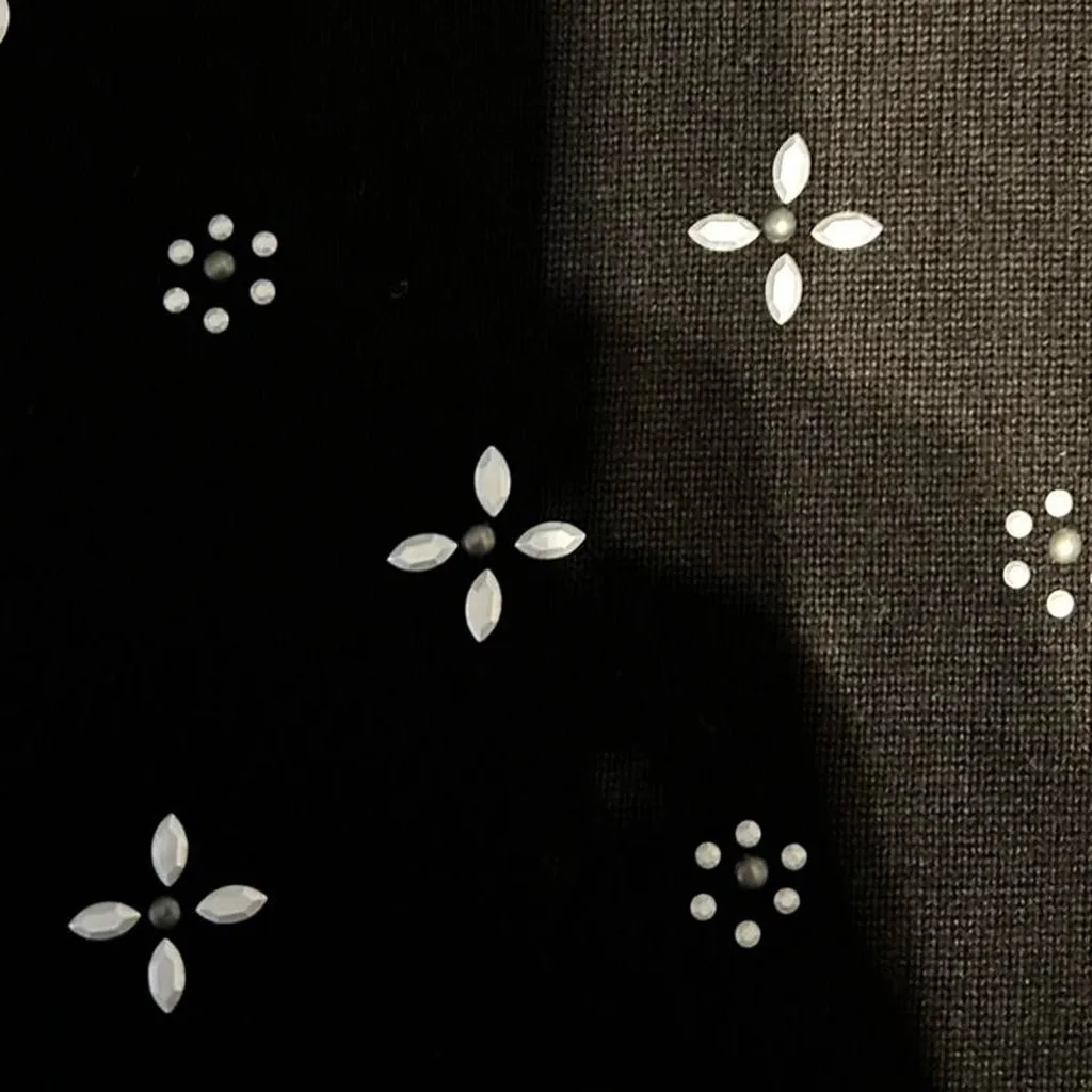 Alfred Dunner Black Beaded Sweater Women’s Medium – Silver Embellished Pullover - Image 6