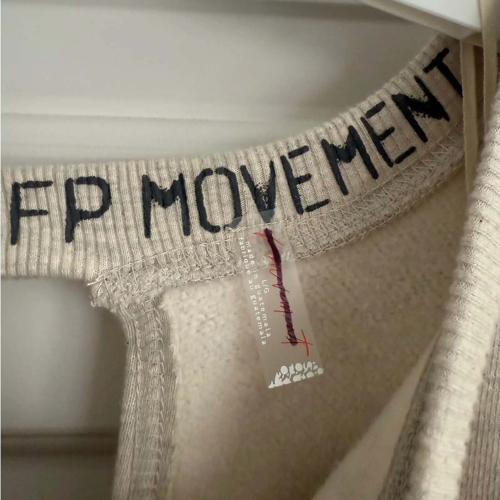 Free People Movement For The Win Playsuit One Piece Bodysuit Size L Oatmeal NWOT Size L - Image 9