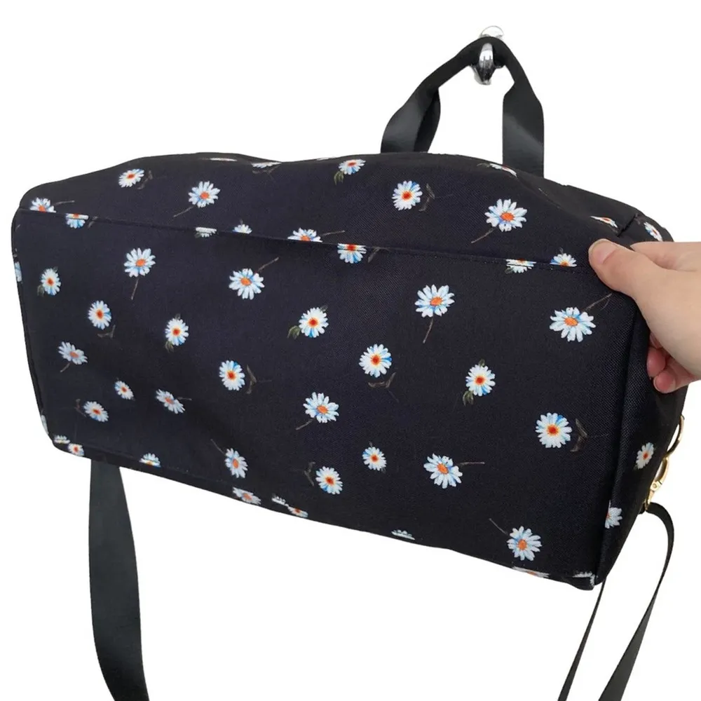 Alice + Olivia Daisy Print Black Tote Bag - Image 2