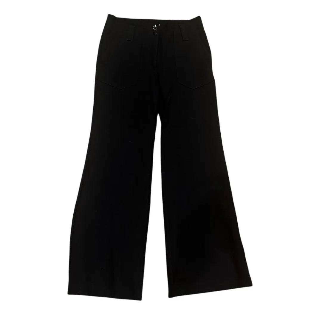Maeve Anthropologie Black Tailored Straight-Leg Pants | Stretch Viscose | Size 6 - Image 2