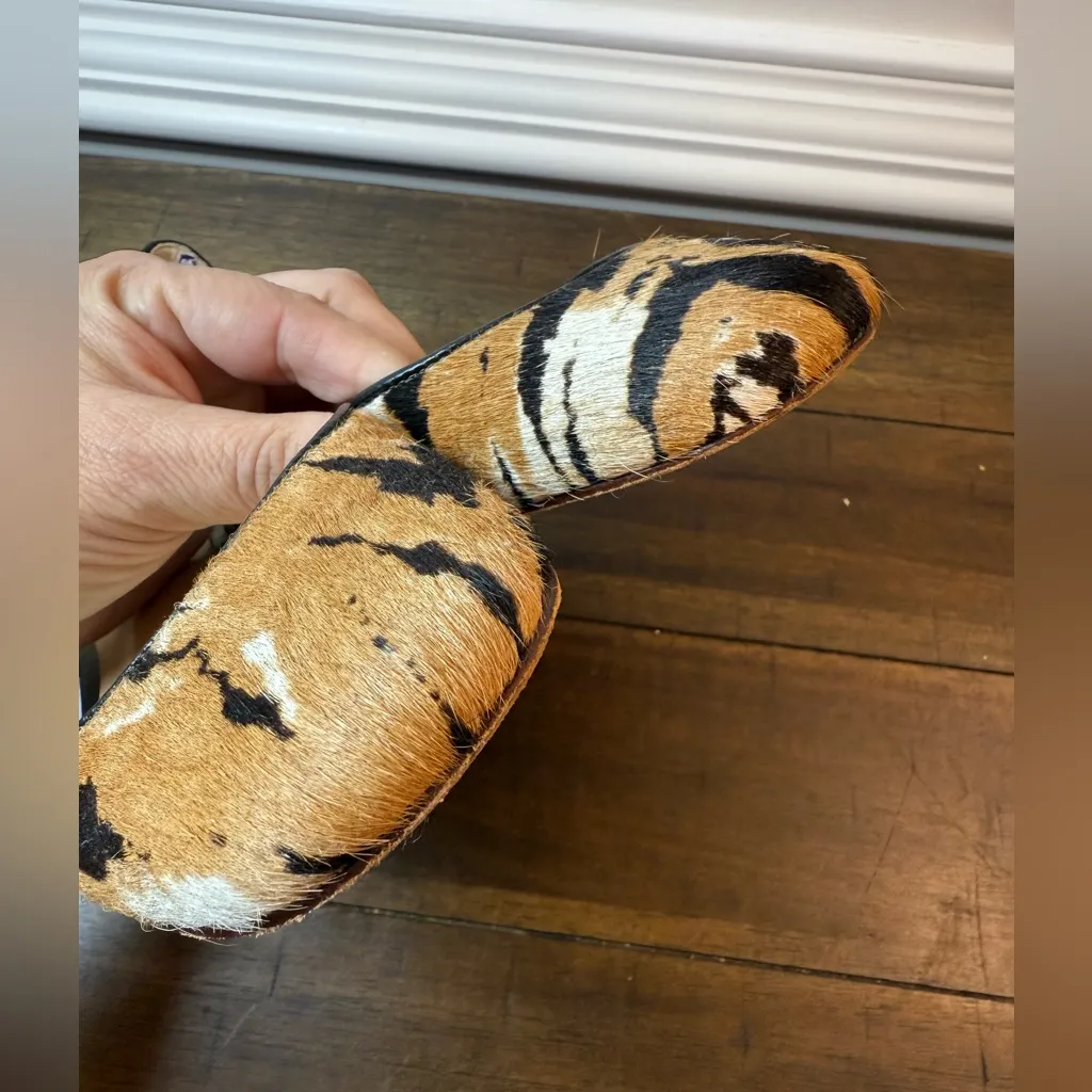 TALBOTS  Leonora Tiger Stripe Horse Hair Flats Size 6B - Image 9