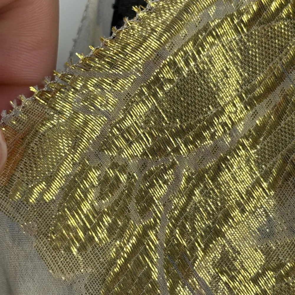 Vera wang lavender label silk boho coquette metallic floral evening dress xs 0 - Image 7