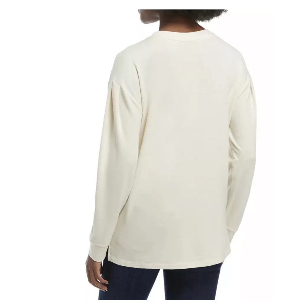 Crown & Ivy Baby Terry Graphic Long sleeve lips T-shirt - Image 2