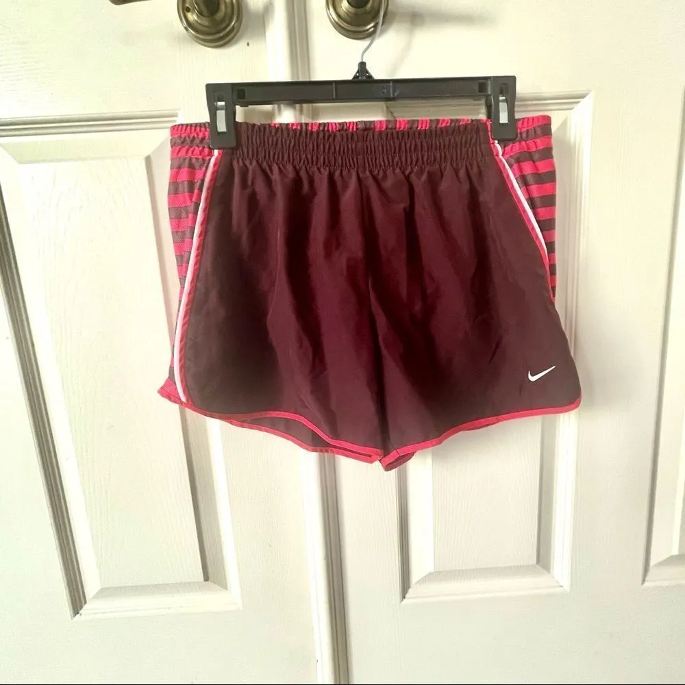Nike pink brown stripe dri fit shorts - Image 10