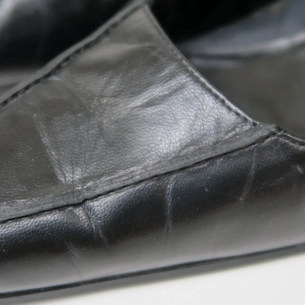 Vintage 90s Connie Black Leather Pumps Size 8 - Image 7