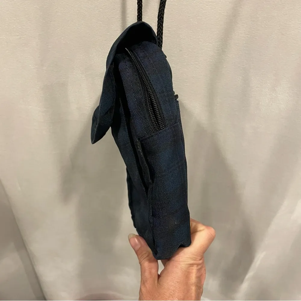 Vintage 90’s outdoor products plaid tartan crossbody pochette ID pouch travel Blue - Image 12