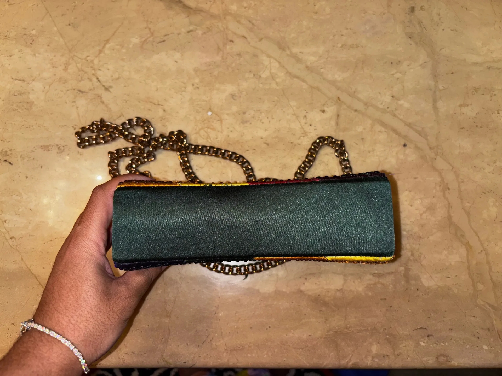 Kurt Geiger multicolored rhinestone fabric mini Kensington Shoulder Bag - Image 8