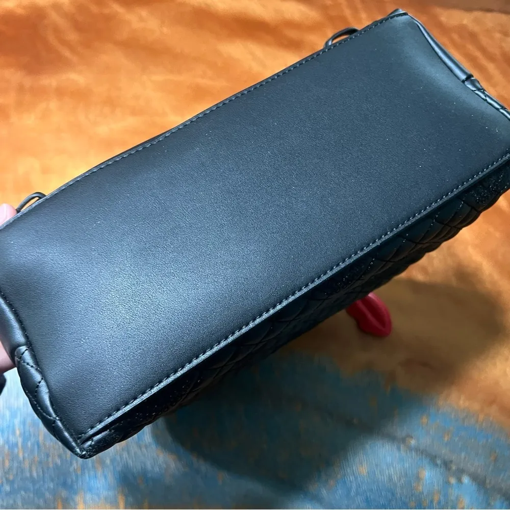 Desigual Claudia Nanaimo Black Quilted Backpack vegan leather lip hang tag - Image 8