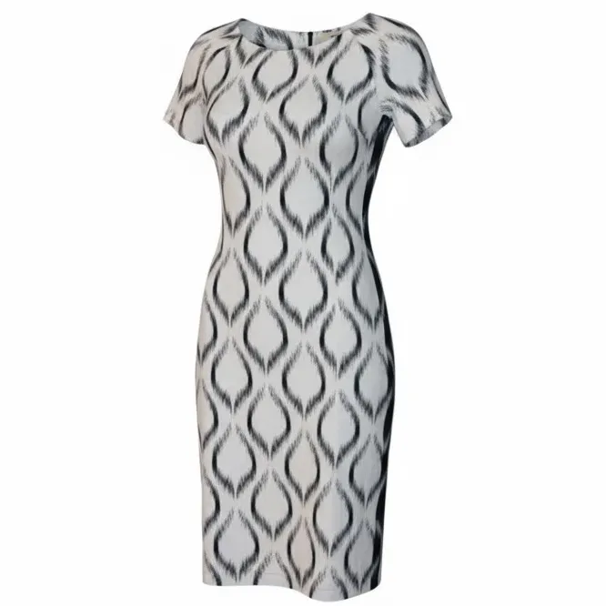 Humanoid Geometric Abstract Patterned Dress Black Size M - Image 7