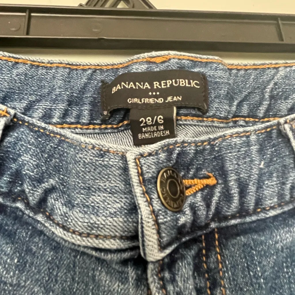 Banana Republic Straight Leg Blue Girlfriend Jeans - Image 2