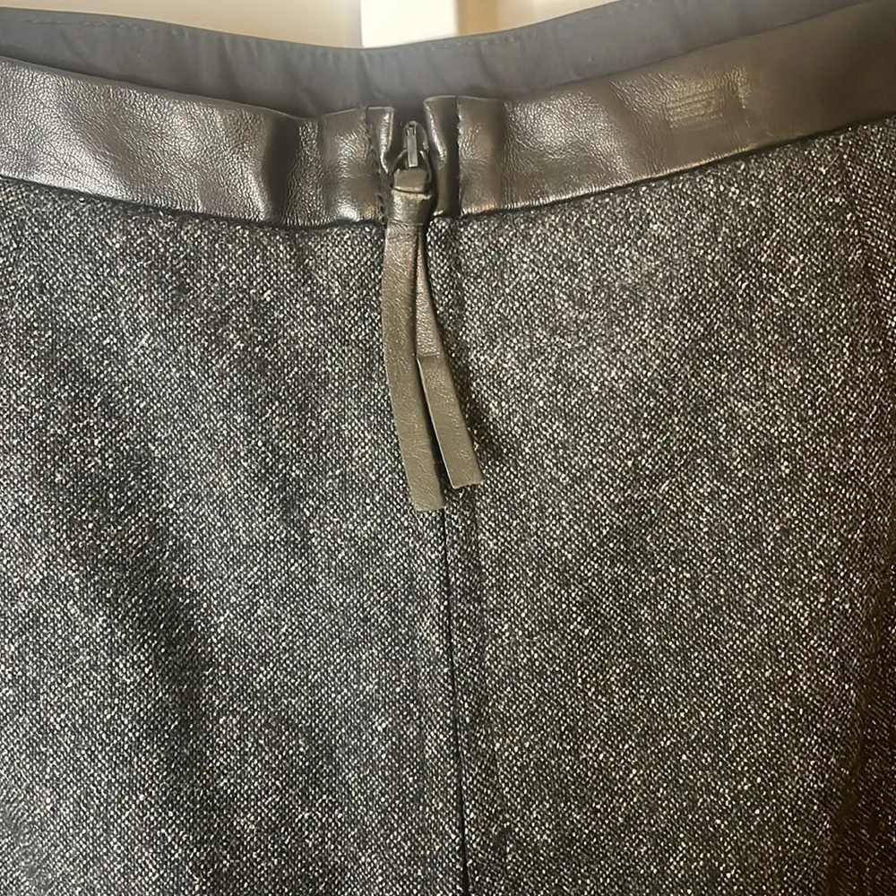 Rebecca Taylor Wool Pencil Skirt Women Small Tailored Tweed Herringbone Classic - Image 5