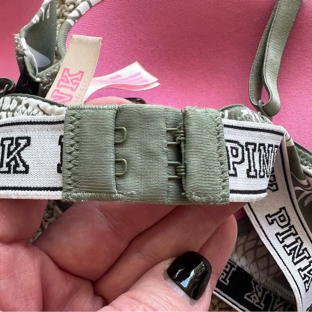 PINK Victoria’s Secret Wear Everywhere Push Up Pineapple Bra Size 36B Gr… - Image 8