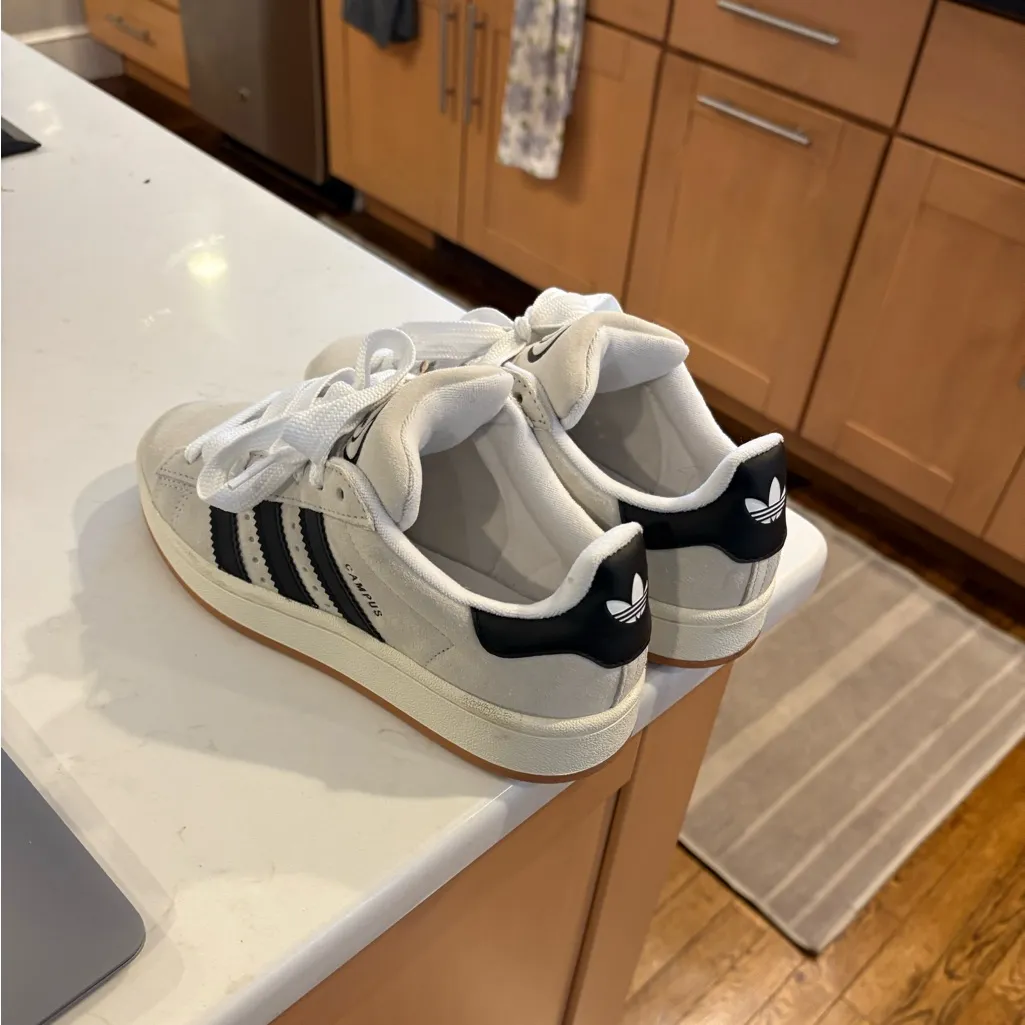 Adidas Campus 00s Shoes White with Black Stripes - Image 2