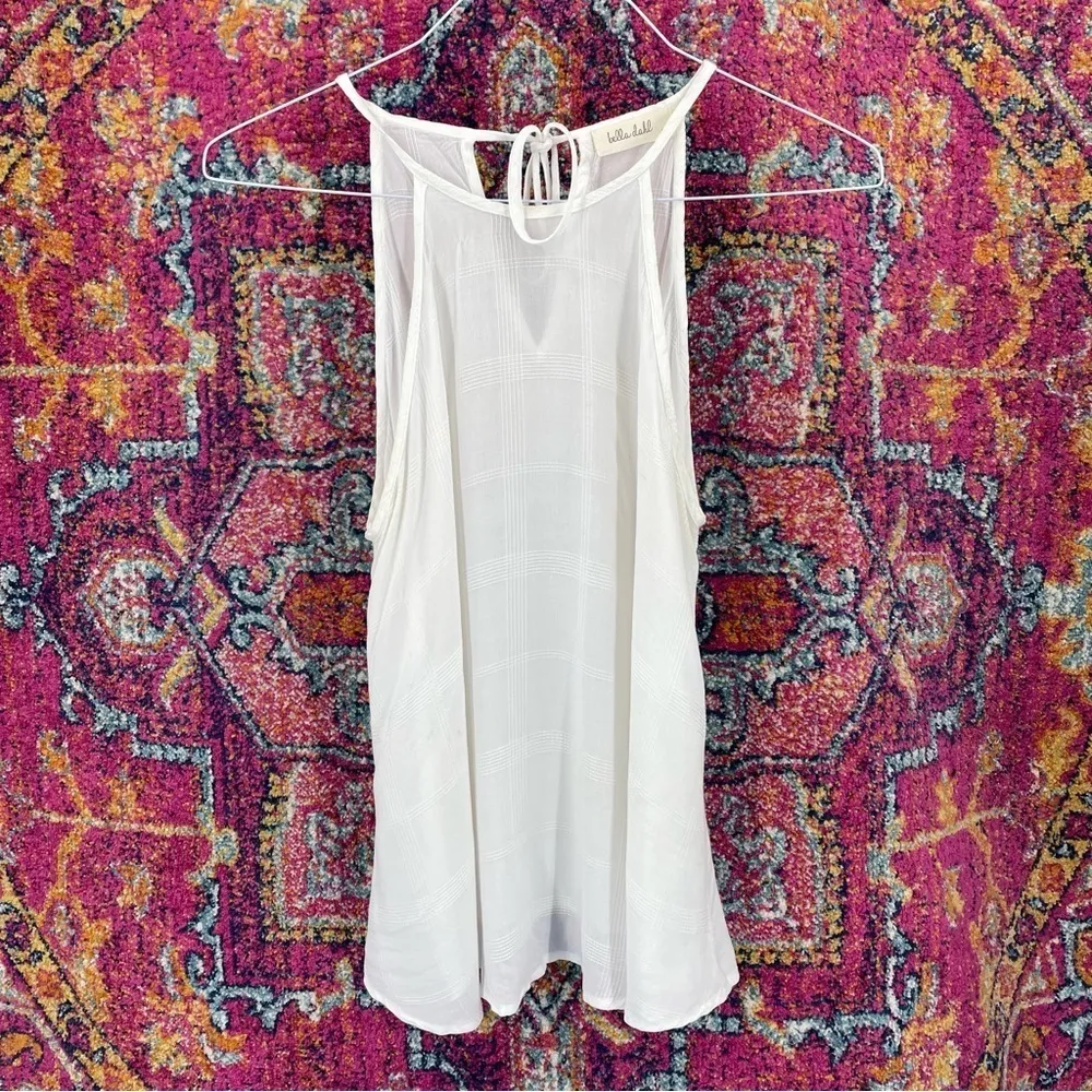 Bella Dahl Revolve Halter Tank Keyhole Back in White - Image 2