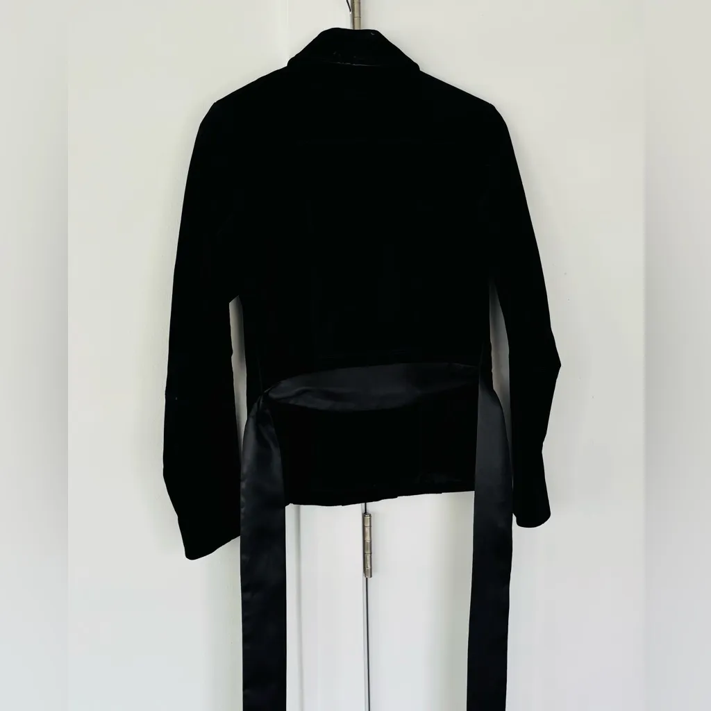 Women's Ruff Hewn Black Leather Blazer Jacket size Large - Image 6