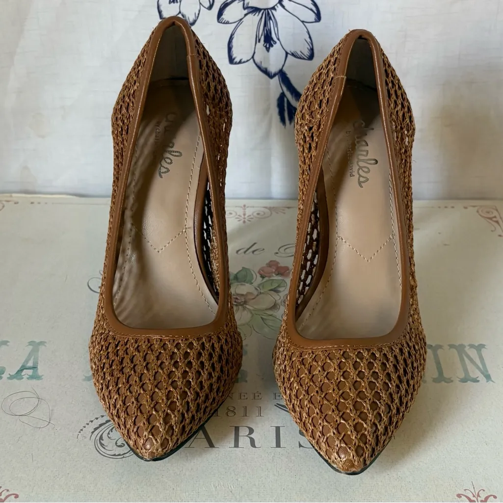 Charles David  Brown Woven Heels - Image 2