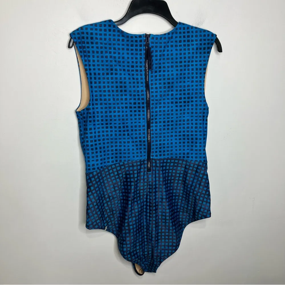 Summersalt x L.L. Bean full coverage one piece swimsuit blue check women size 18 - Image 5
