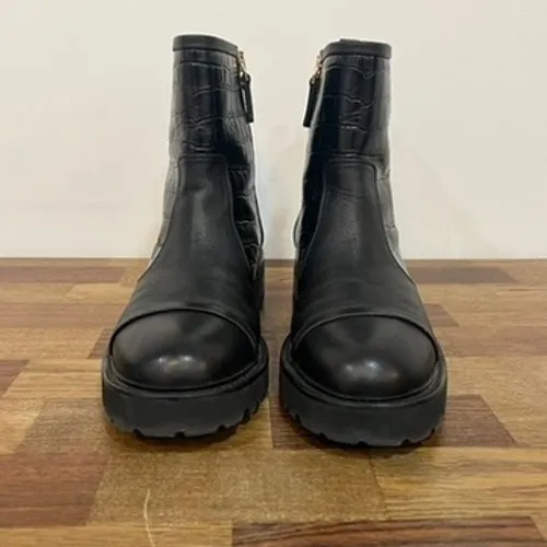 Malone Souliers Womens Boots 36 Black Leather Crock Chelsea Ankle Platform Cap - Image 2