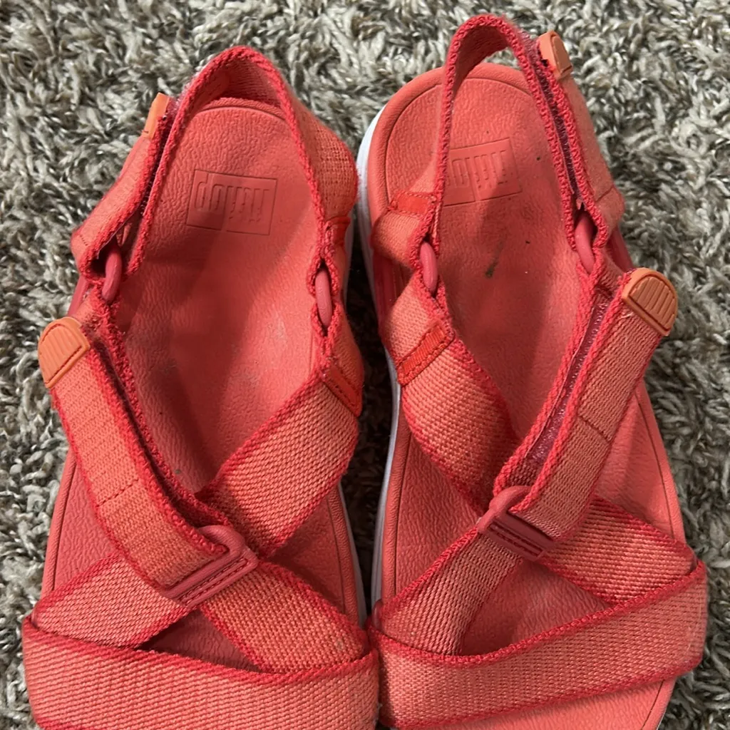 Fitflop Sling Sandal Sport Sandal Shoes Coral Sz 5 - Image 4