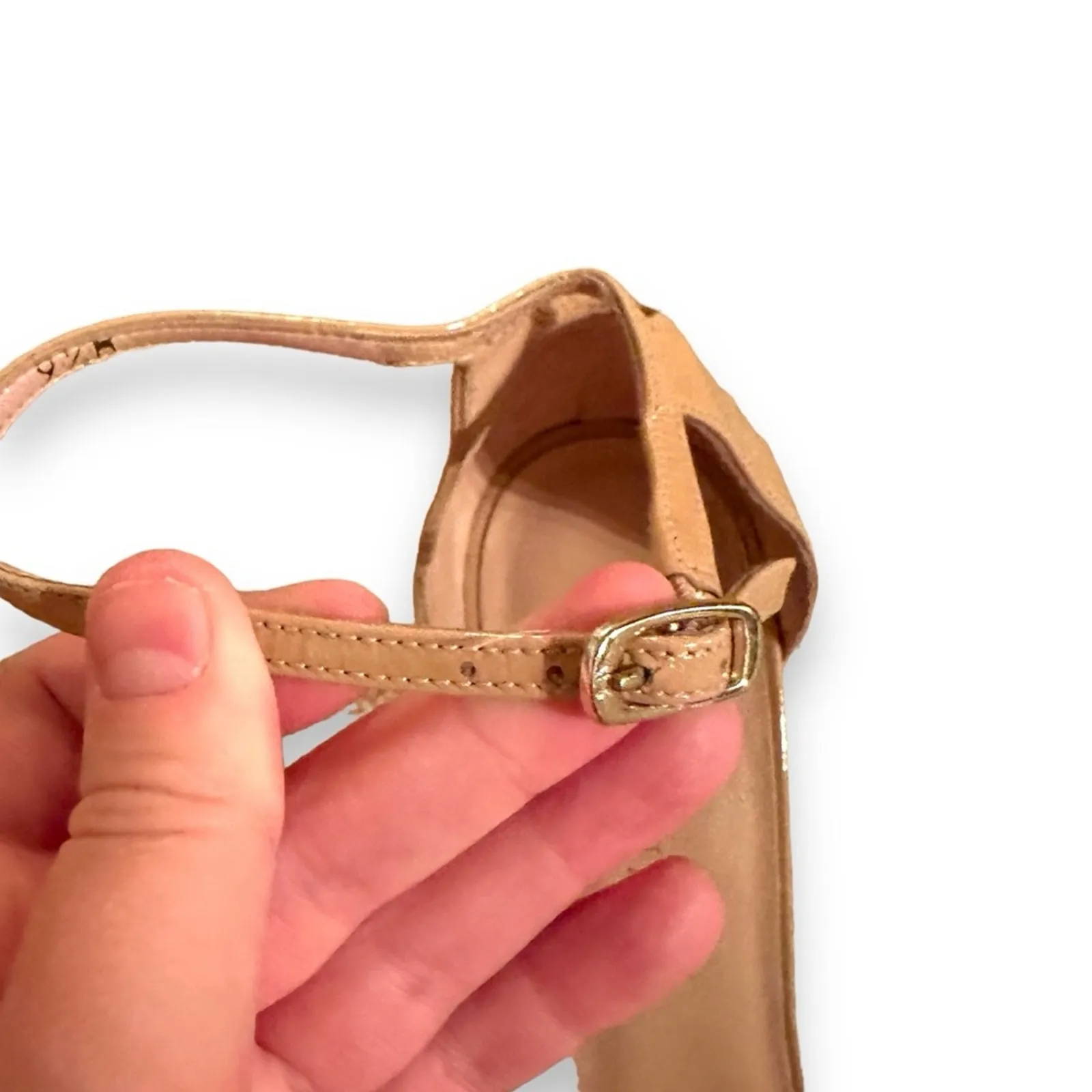 Stuart Weitzman Nudistrong Patent Leather Ankle‎ Wrap High Heel Sandals Sz 9.5 - Image 13