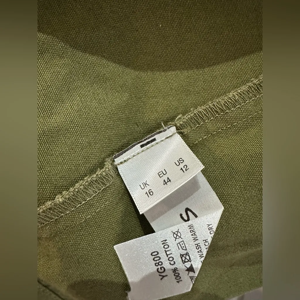 SimplyBe Olive Green Jacket Top with Black Tassels 12 - Image 12