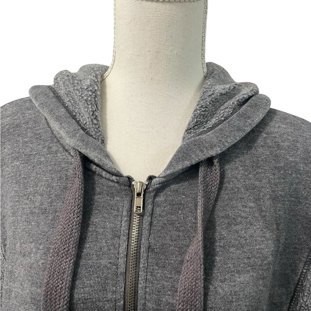 NWOT Vintage Havana Grey Slate Full Zip Fleece Sweatshirt Hoodie Pockets S - Image 4
