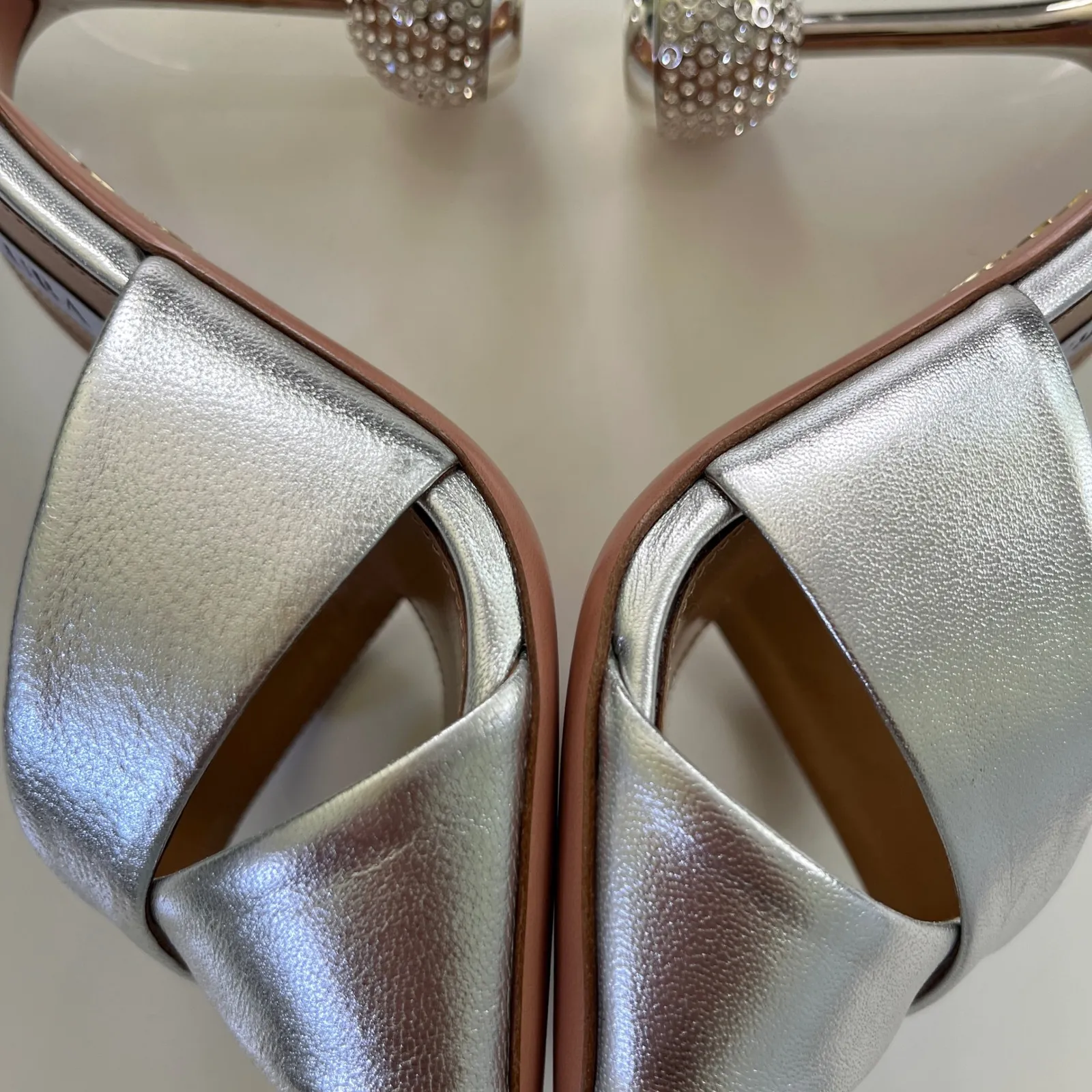 Aquazzura‎ 10th Anniversary Yes Darling 95 Mule in Silver Size 9.5 - Image 9