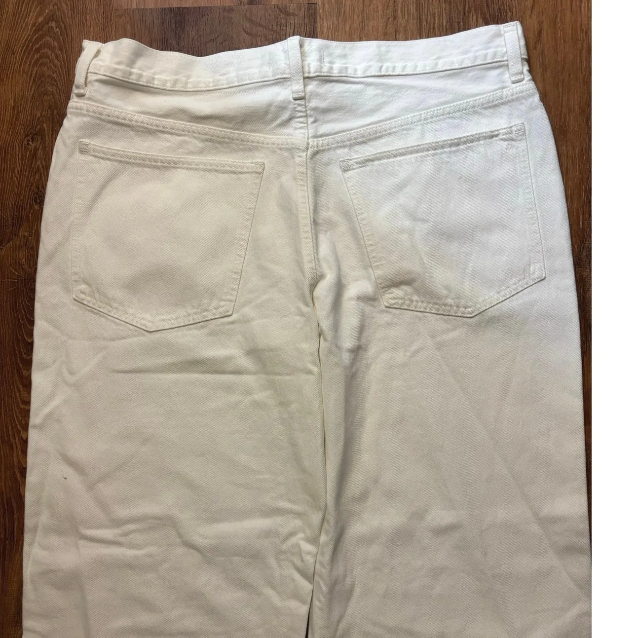 NWT Madewell Low-Slung Baggy Crop In Pure White Size 31 - Image 9