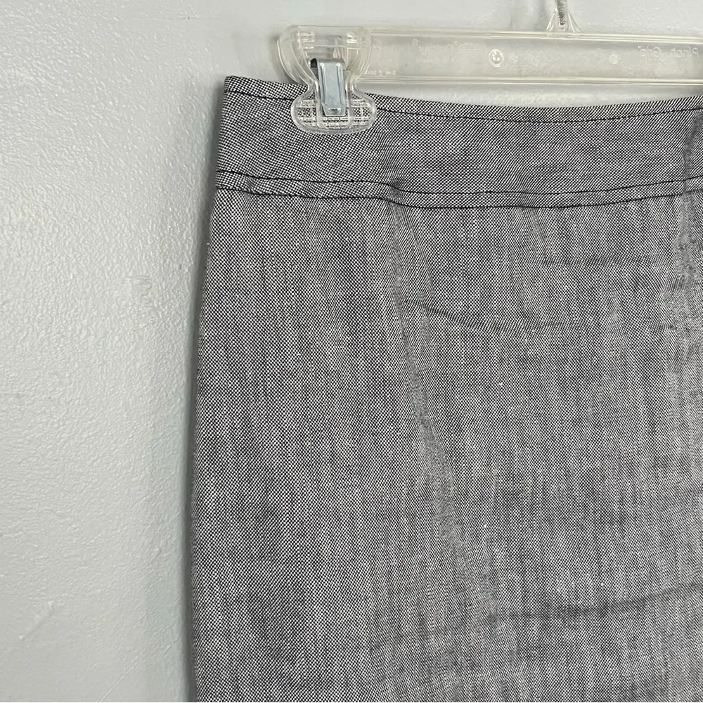Casual Corner Annex Tweed Knee Length Pencil Skirt Medium 6 Black - Image 2