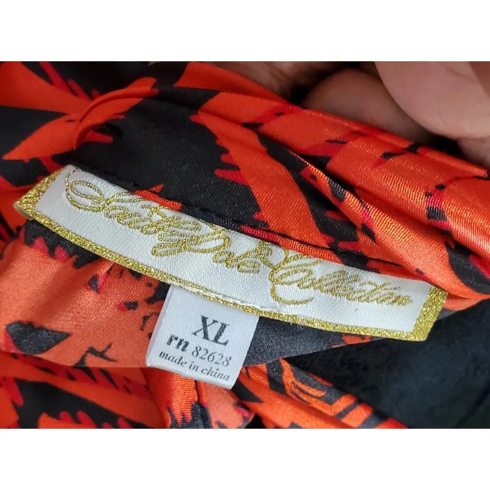 Soutlpole Collection Women's Black Floral Halter Neck Sleeveless Top Blouse XL - Image 9