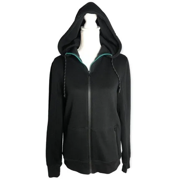 Aeropostale Women’s Full Zip Fleece Lined Black Hoodie - Image 17