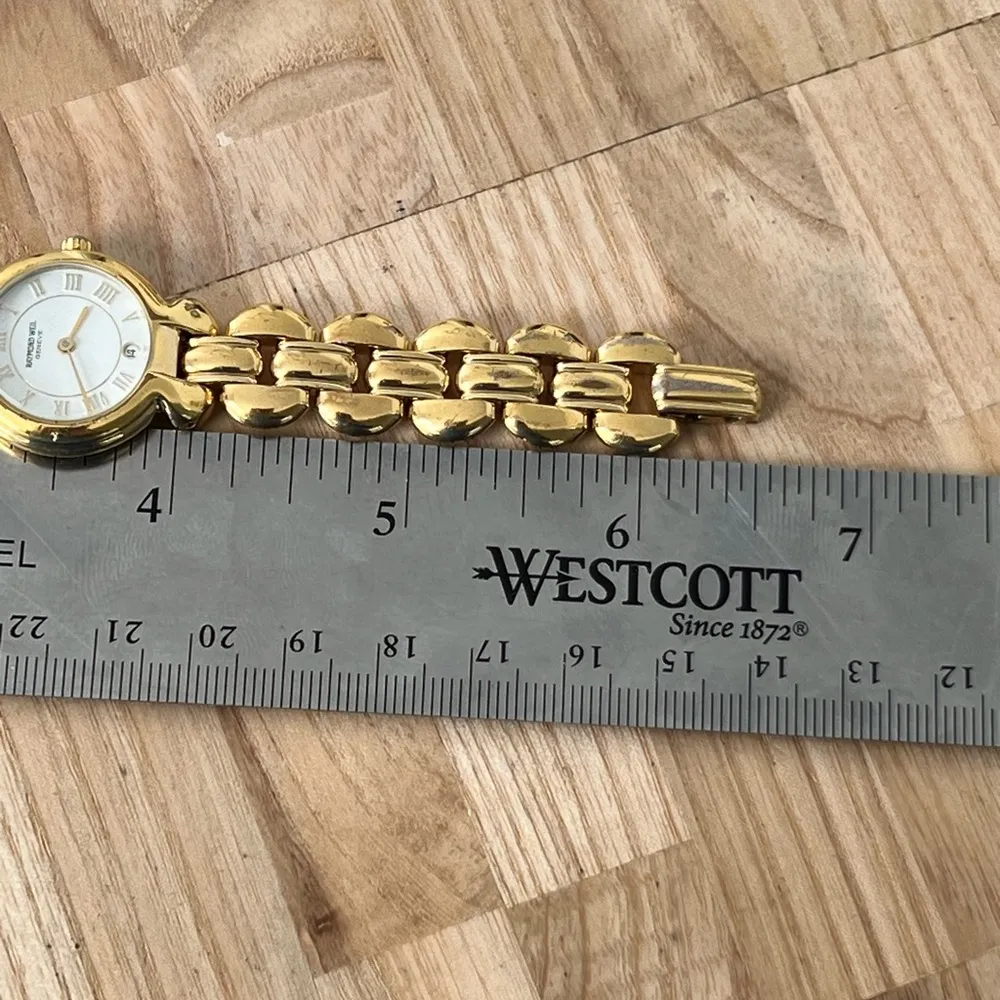 Raymond Weil Geneve Rare 18K Gold Plated Luxury Ladies Watch White Dial - Image 14