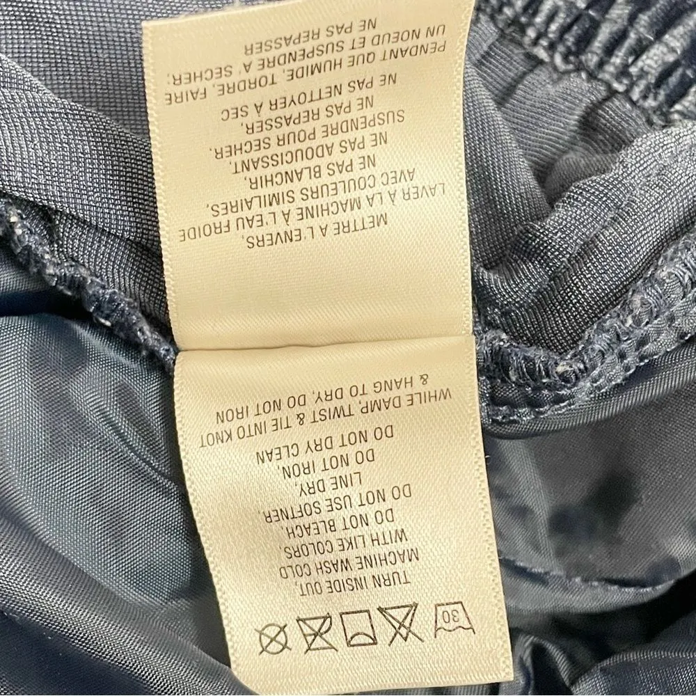 Anthropologie ett:twa Kinley Shale Blue Crushed Velvet Cropped Pants Size Medium - Image 11