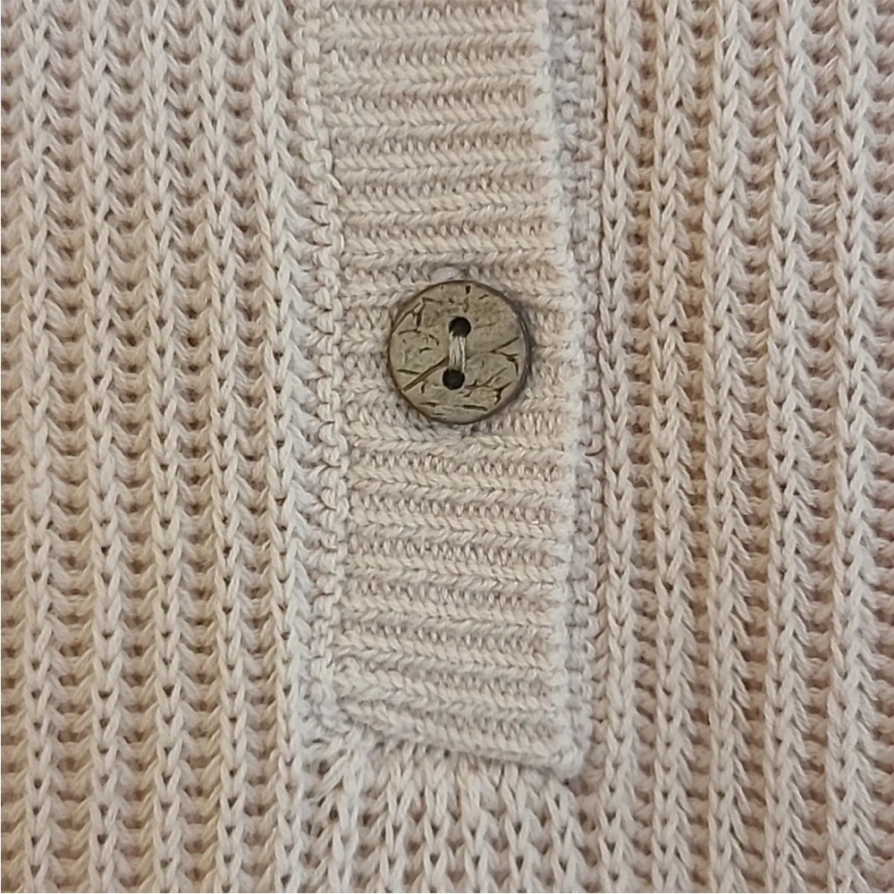 Free People Beach Picnic Sweater Mini Dress Oversized Size XS Color: Natural - Image 4